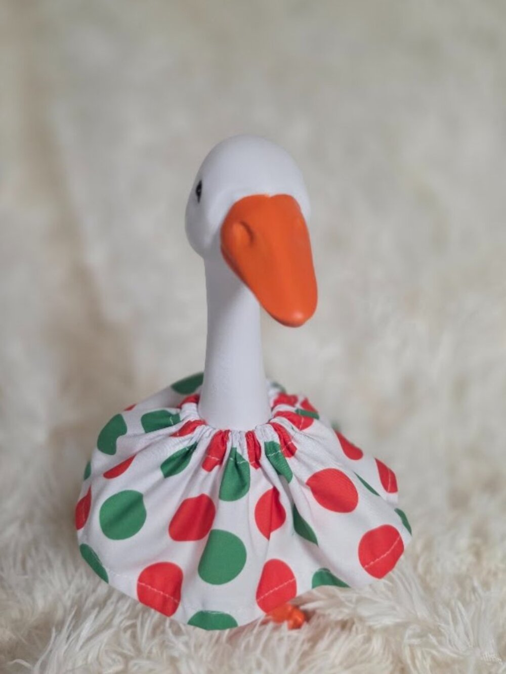 10" Handmade red and green Polka Dot dress